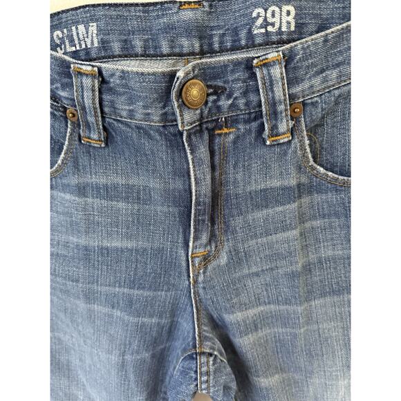 J Crew Jeans Vintage Slim Straight Womens 32 Blue Denim Mid Rise Medium Wash - Picture 3 of 14